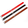 Punk Skull Pet Dog Collar PU Leather Neck Strap Adjustable Collar