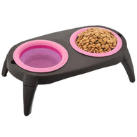 High Quality Double Dog Bowl With Non-Skid Silicone Mat Pet Feeder Bowls