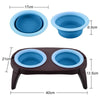 High Quality Double Dog Bowl With Non-Skid Silicone Mat Pet Feeder Bowls